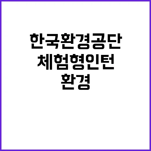 한국환경공단 수도권동부환경본부 체험형인턴(장애 부문) 채용공고