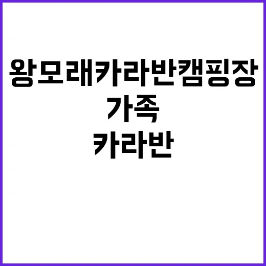 왕모래 카라반 캠핑…