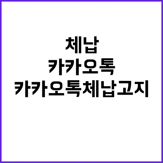 ‘카카오톡 체납고지…