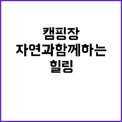 푸르른 캠핑장 자연…