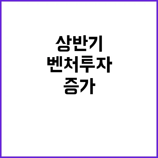 벤처투자 올해 상반…