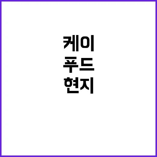 케이푸드 모방품 현지 점검으로 방지 중!