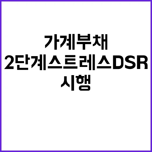 ‘2단계 스트레스 DSR’ 시행 가계부채 폭탄 예방!