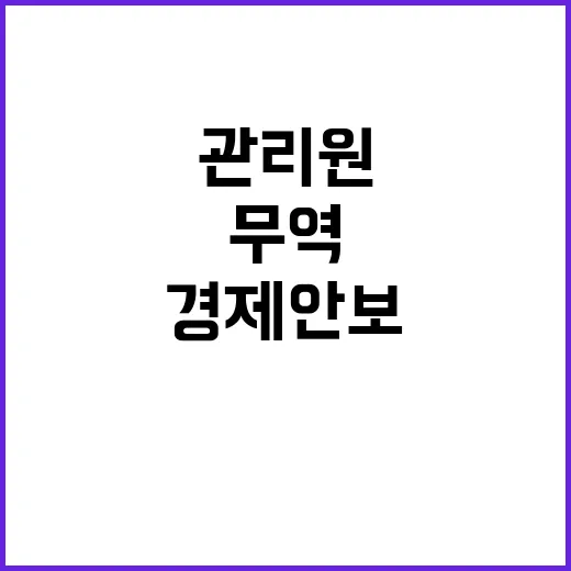 무역안보관리원 경제…