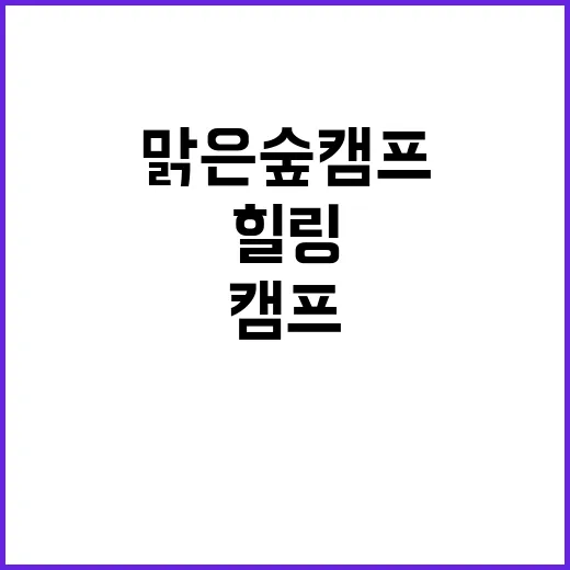 맑은숲캠프 자연 속…