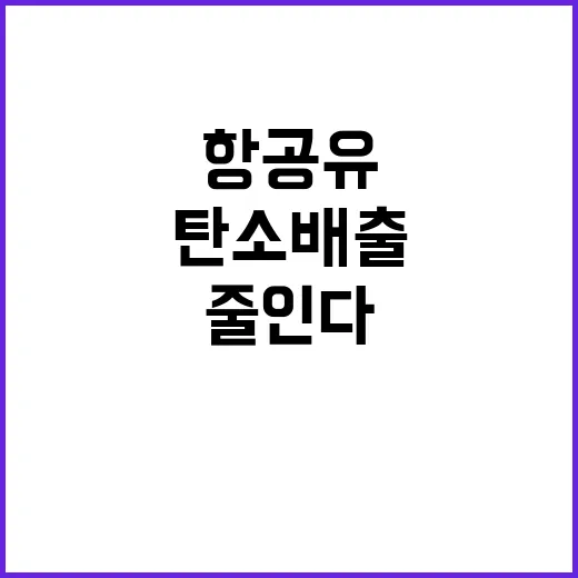 지속가능항공유 하늘…