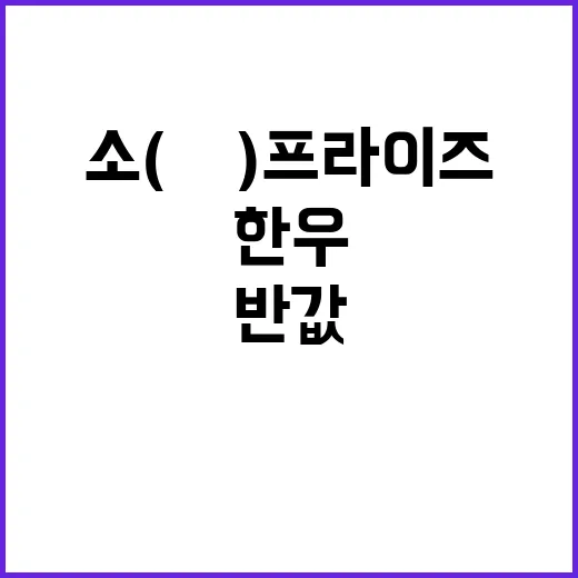 한우 최대 반값 지…