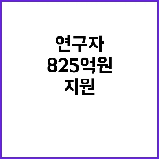 이공계 지원 3301명 연구자에 825억 원!