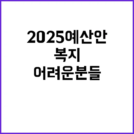 2025 예산안 어…