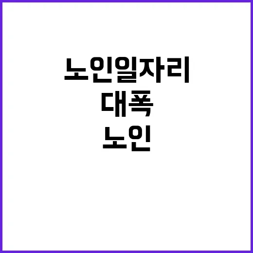 복지부 노인일자리 …