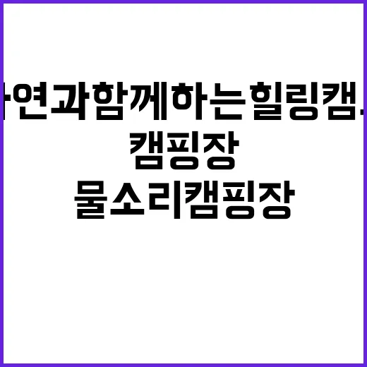 물소리 캠핑장 자연…