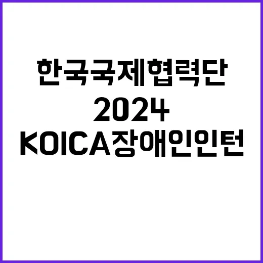 2024년 2차 KOICA 장애인 인턴(체험형) 채용 공고