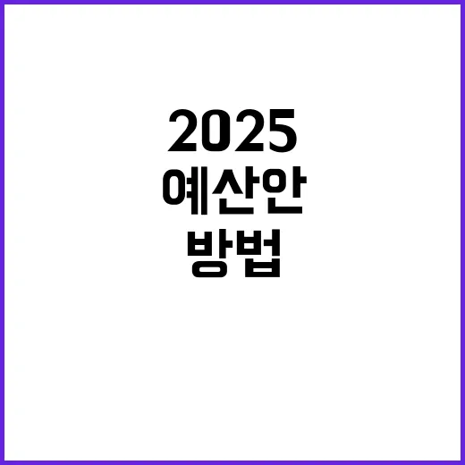 2025 예산안 다…