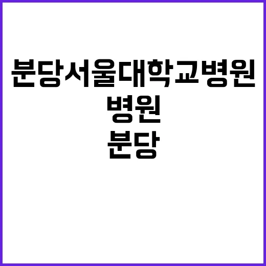 분당서울대학교병원 …