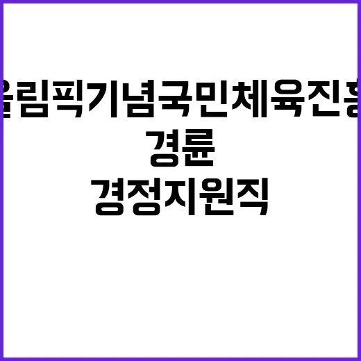 서울올림픽기념국민체육진흥공단 경륜·경정 지원직 및 단기지원직 채용 공고