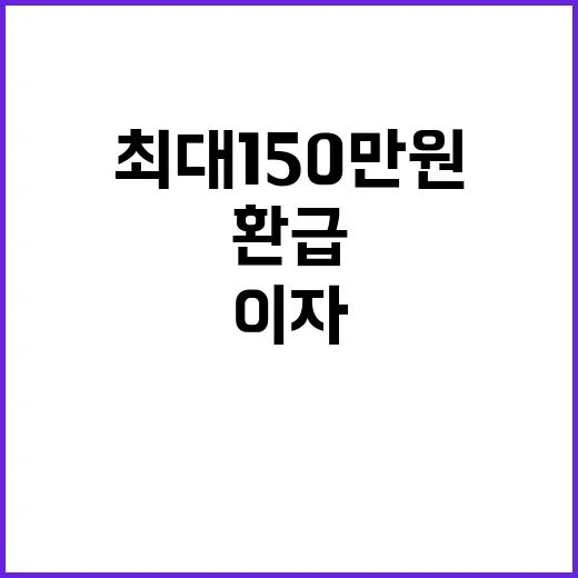 이자환급 신청 최대…