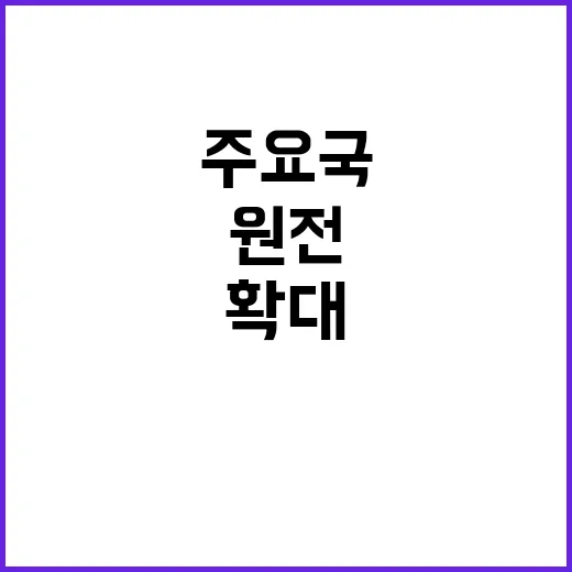 원전 활용 확대 세계 주요국의 비밀 공개!