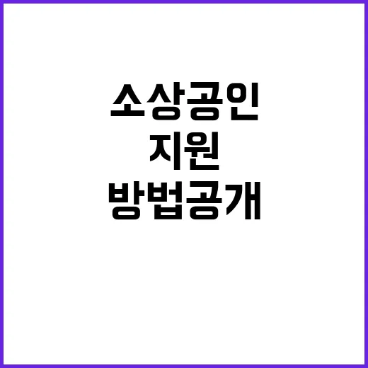 소상공인 지원 현장에서 직접 확인하는 방법 공개!