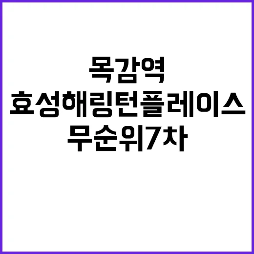 효성해링턴 플레이스 목감역(무순위 7차) 청약 일정 공개!