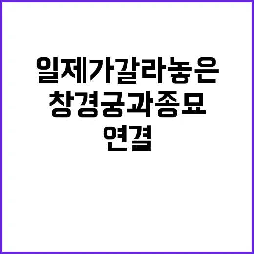 창경궁과 종묘 일제…