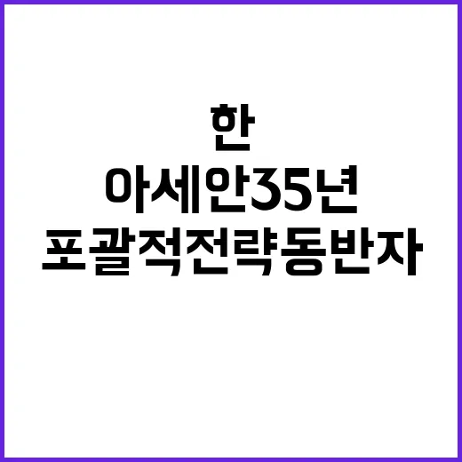 “한아세안 35년 새로운 미래의 포괄적 전략 동반자”