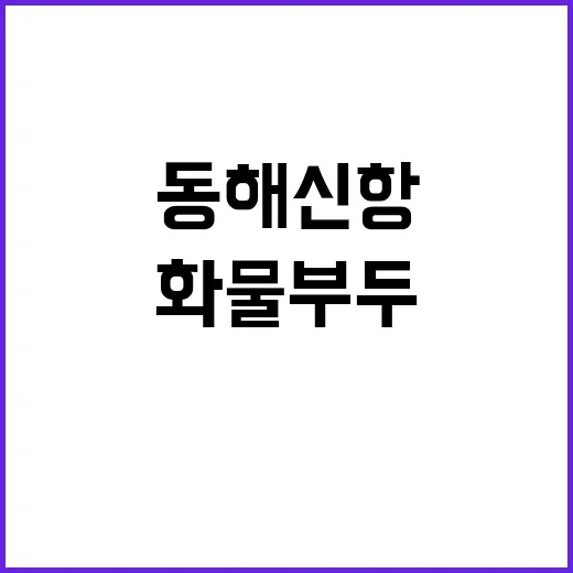 동해신항 첫 화물부…