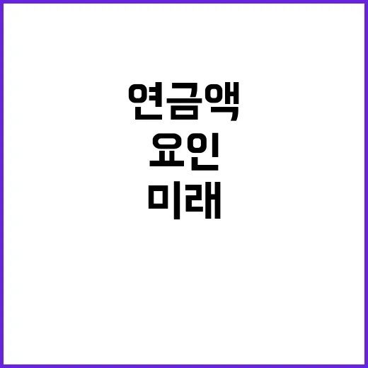 미래 연금액 다양한 요인으로 결정된다!