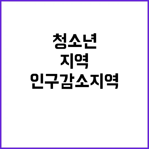 청소년 인구감소지역에서 자기주도활동과 체험기회 제공!