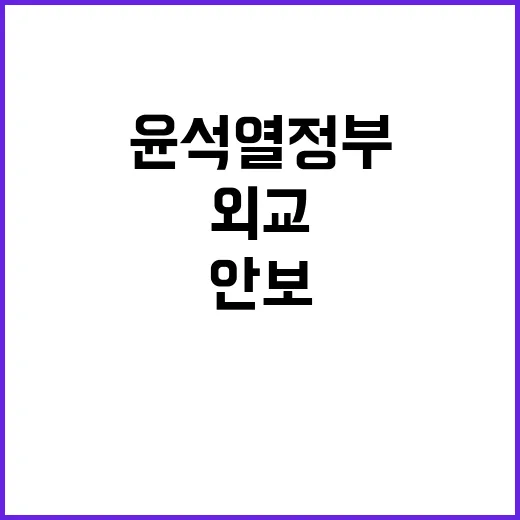 외교안보 성과 윤석…