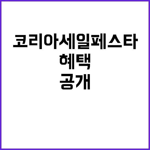 ‘코리아세일페스타’…