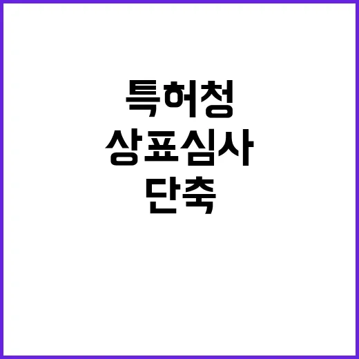 “상표심사 단축 특…