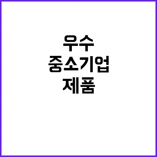 중소기업 우수제품 …