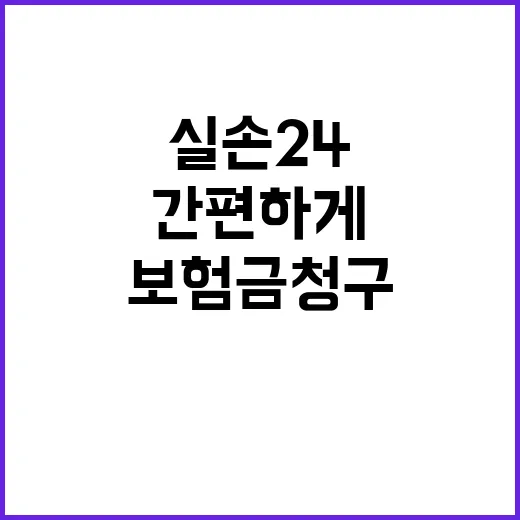 실손보험금 청구 실손24로 간편하게 신청하세요!