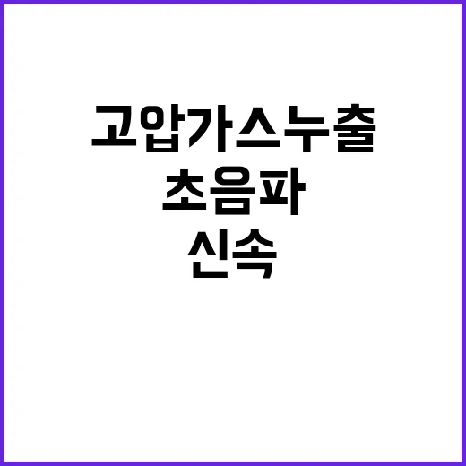 고압가스 누출 초음파로 신속하게 탐지한다!