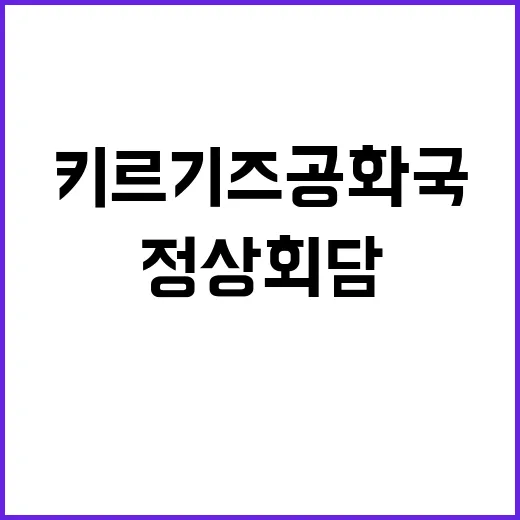 정상회담 한키르기즈…