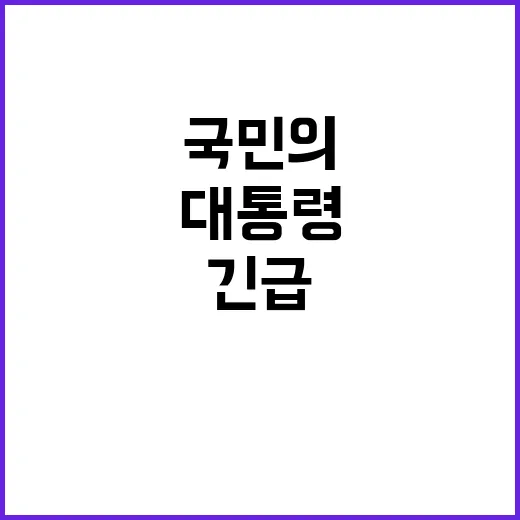 대통령 담화 긴급 …