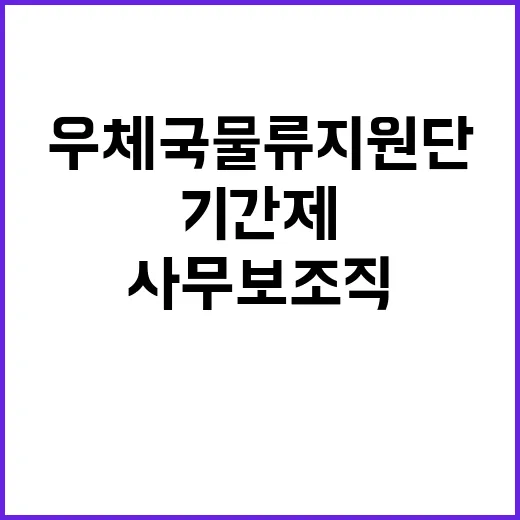 우체국물류지원단 경인지사 기간제(사무보조직) 채용 공고