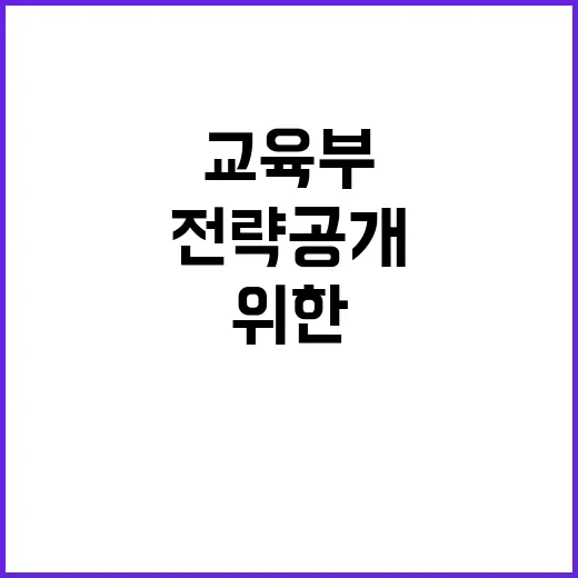 교육부 파업 예방 위한 적극 소통 전략 공개!