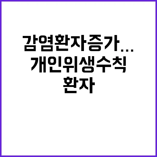 감염 환자 증가…개인 위생 수칙 이젠 필수!