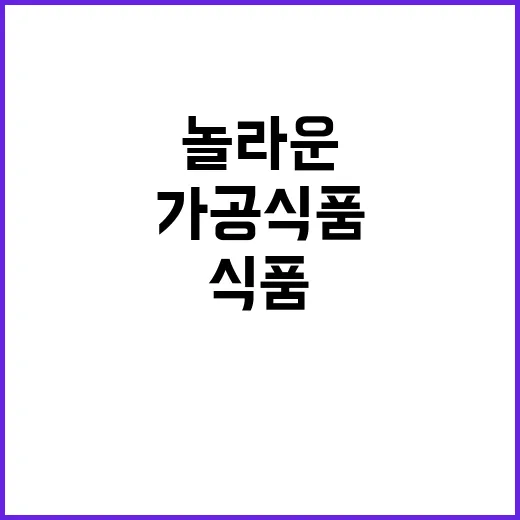 가공식품 가격인상 농식품부의 놀라운 해결책 공개!