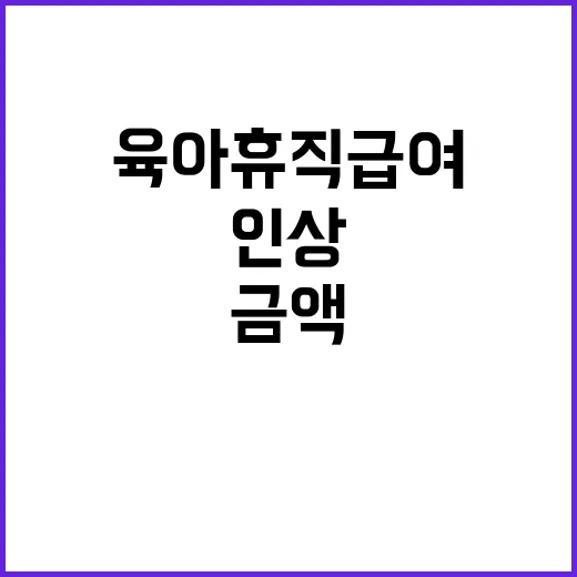 육아휴직 급여 새해부터 인상된 금액은?