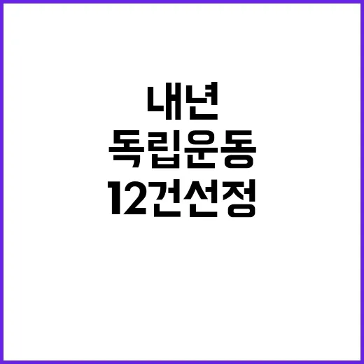 독립운동 내년 12건 선정…1월 국채보상운동!