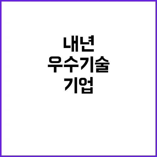 우수기술 기업 내년 1080억 원 대규모 투자!