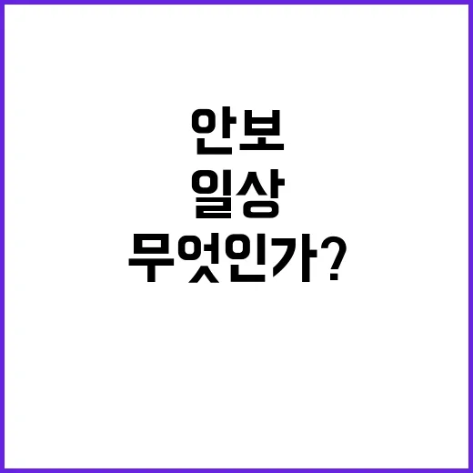 안보와 일상 최상목의 약속은 무엇인가?