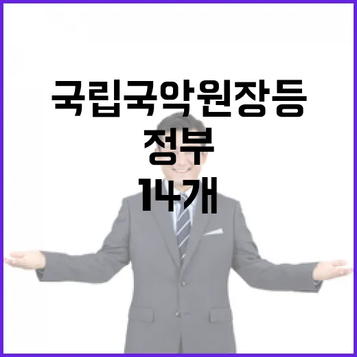 국립국악원장 등 14개 정부 직위 공개모집!