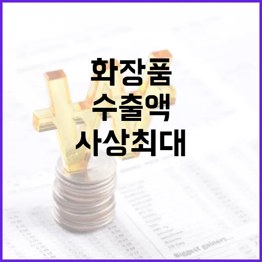 화장품 지난해 수출액 사상 최대 기록!