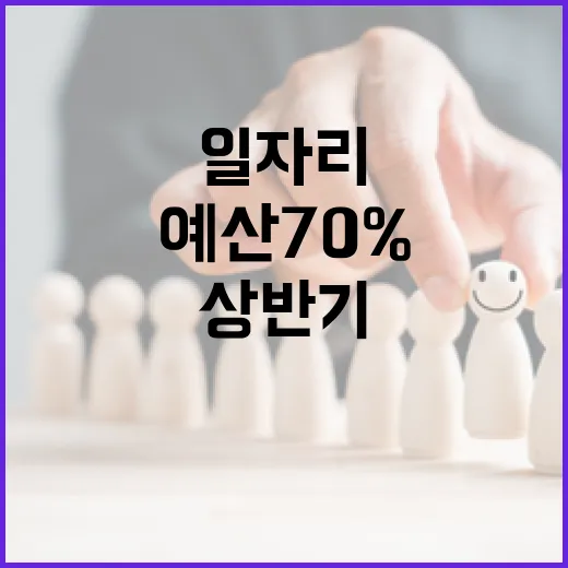 직접일자리 110만개 상반기 예산 70% 집행!