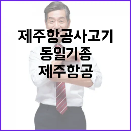 제주항공 사고기 동일 기종 항공사 안전 점검 완료!