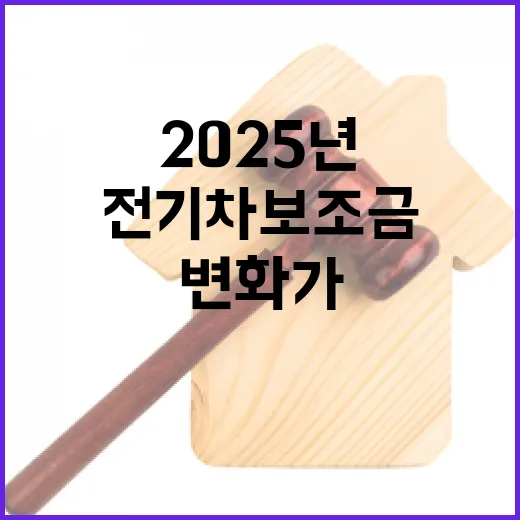 2025년 전기차 보조금 큰 변화가 온다!