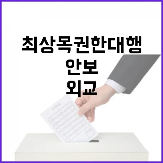 외교와 안보 최상목…